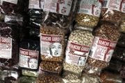 Variety of beans getting ready for shipment in the factory of bean supplier Rancho Gordo seen on Wednesday, March 4, 2020, in Napa, Calif. (Photo By Liz Hafalia/The San Francisco Chronicle via Getty Images)