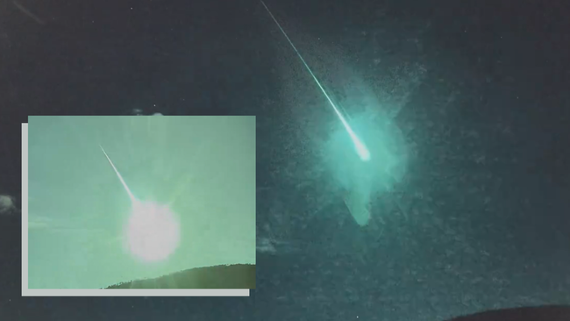 Bright green fireball lights up the skies over Portugal