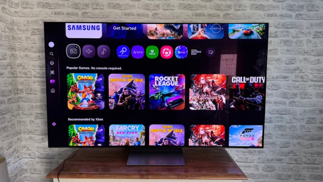 A Samsung TV running Tizen