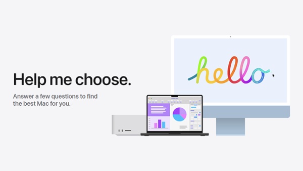 Apple wants to help you choose the perfect Mac