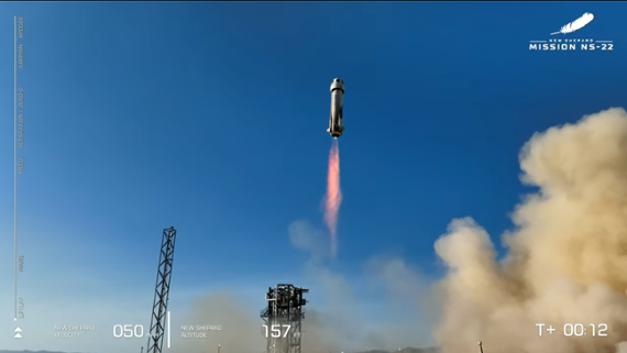 Blue Origin launches 6 people on company's 6th space tourism mission