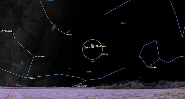 The moon meets Seven Sisters of the Pleiades this weekend