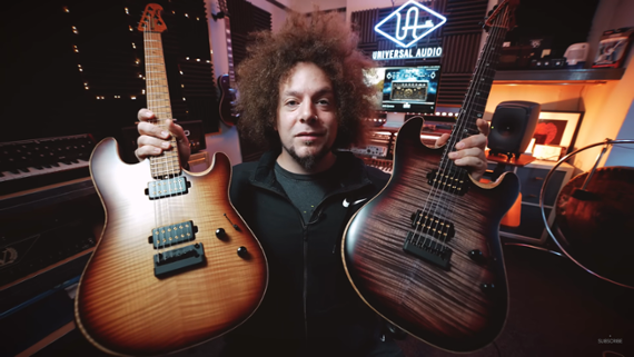 “I’m not supposed to talk about these”: Rabea Massaad has lifted the curtain on his two new Music Man signature guitars – and they look mighty fine indeed