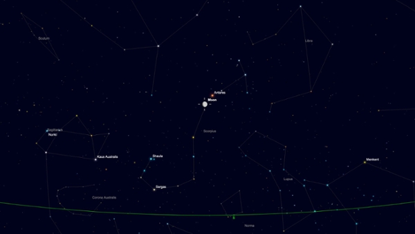 Friday, July 24: The moon glows with the scorpion's heart