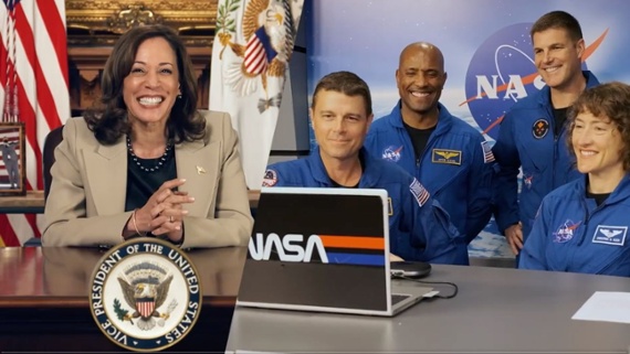 Vice President Harris congratulates Artemis 2 astronauts