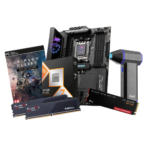 Newegg AMD Ryzen 7 9850X3D, 128GB (2 x 64GB) G.Skill Flare X5, and MSI MPG X870E Carbon Combo Bundle: was $2,608.98 now $1,699.99 at Newegg