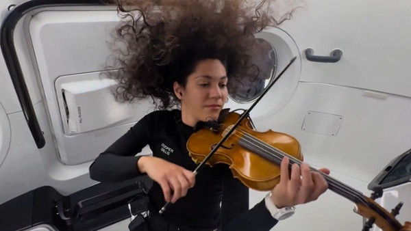 Polaris Dawn astronaut performs 'Star Wars' theme in space