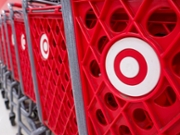 WASHINGTON, DC - AUGUST 4: Target shopping carts are lined up near the entrance of a Target store on August 4, 2026 in Washington, DC. (Photo by Kevin Carter/Getty Images)