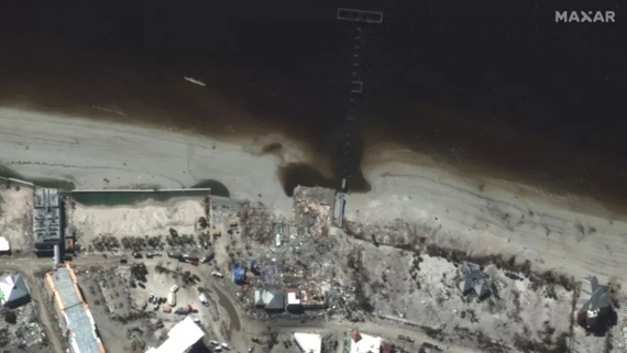 Hurricane Ian's Florida destruction seen from space