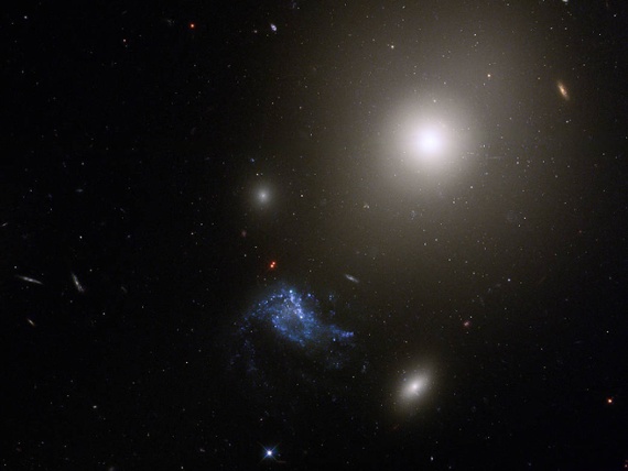 Hubble telescope spots peculiar dwarf galaxy with bright neighbor