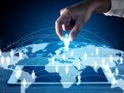 People network, human resources and customer relationship management CRM concept for business sales marketing system concept presented in futuristic graphic interface of service application.