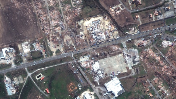 Satellites spy devastation from Mississippi tornado