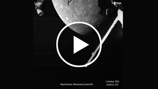 Fly by Mercury with this stunning video from the BepiColombo spacecraft