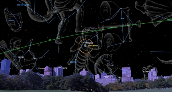 Tuesday, March 10: Moon near Antares (predawn)&nbsp;