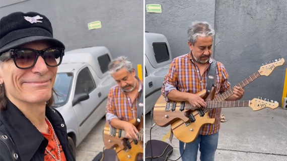 Steve Vai rocks up to Mexico gig to find street performer playing For the Love of God… on two guitars