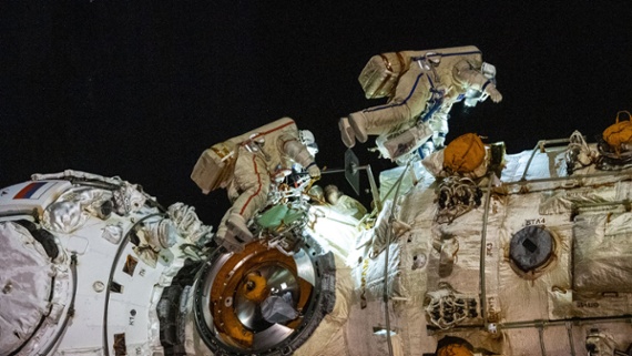 Watch Russian cosmonauts spacewalk outside space station today
