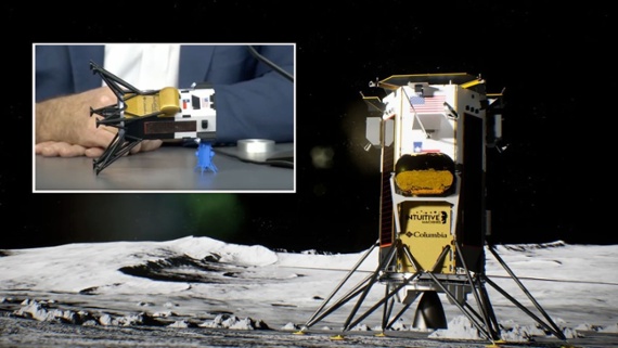 Intuitive Machines' Odysseus lunar lander tipped over