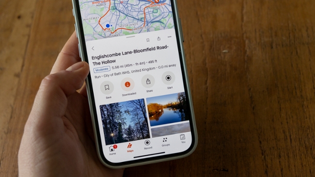 The Strava app