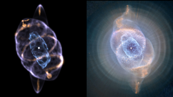 New 3D view of Cat's Eye Nebula suggests double star hides at its heart