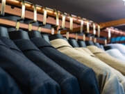 Suit rack in the wardrobe