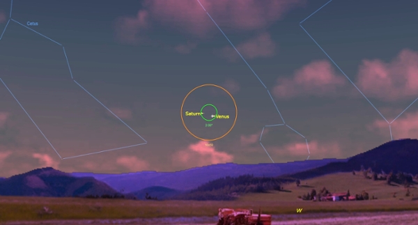 Saturday, March 7: Venus dances with Saturn