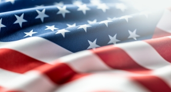 Close-up of the USA flag a symbol of the American nation.