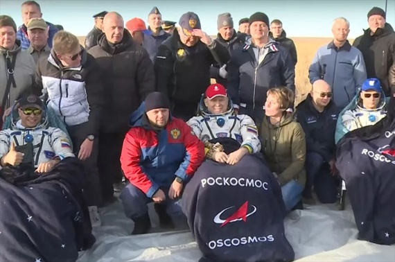 3 Russian cosmonauts land on Soyuz capsule after 195 days on space station