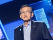 Intel CEO Lip-Bu Tan speaks during a keynote presentation at Computex in Taipei on June 2, 2026. (Photo by CHENG Yu-chen / AFP via Getty Images)