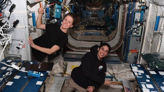 Astronauts celebrate on International Women's Day