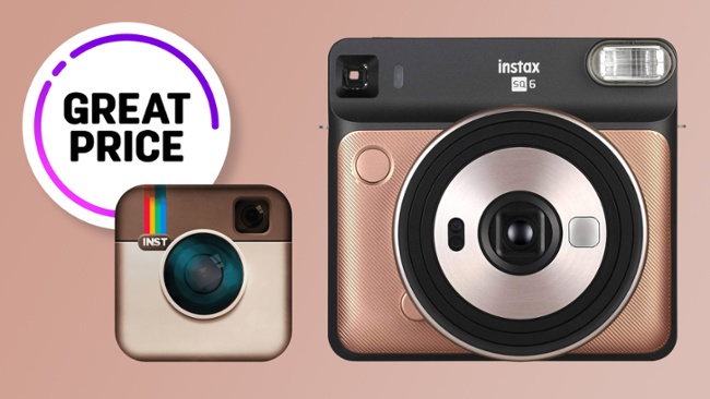 My favorite Instax camera – which looks like the old Instagram logo – is £35 off