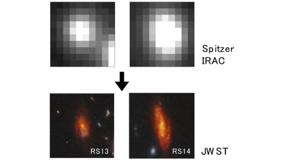 Webb telescope spots rare red spiral galaxies