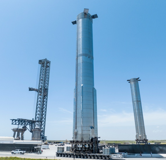 SpaceX's Super Heavy rocket for Starship moves to launch pad for tests