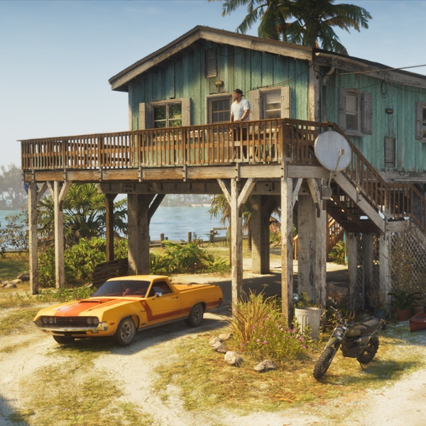 Jason standing on the decking of his safehouse