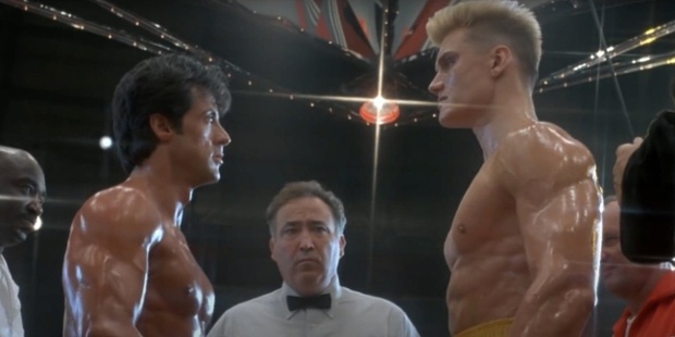 Sylvester Stallone Teases Rocky IV Director's Cut Trailer With Retro Image With Dolph Lundgren