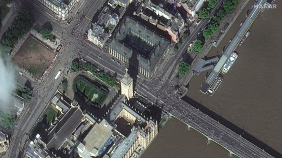 Funeral of Queen Elizabeth II draws crowds of mourners so large they're visible from space