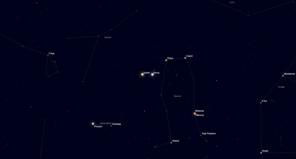 Sunday, June 7: Venus and Jupiter's twilight rendezvous