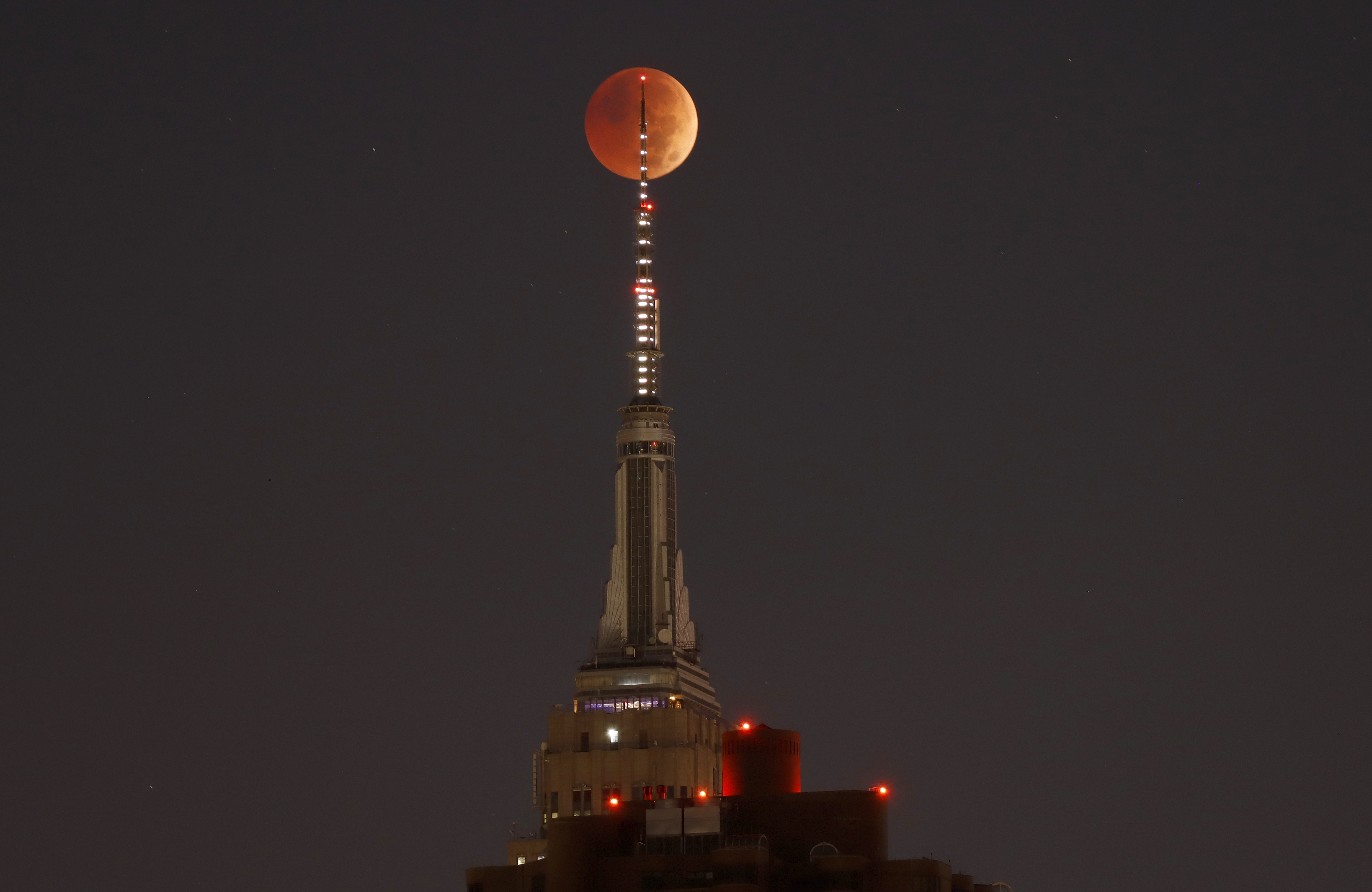 Where will the 'Blood Moon' total lunar eclipse be visible?