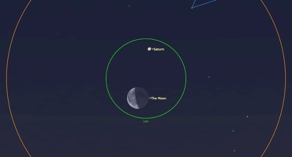See the moon and Saturn meet in the sky early on May 31