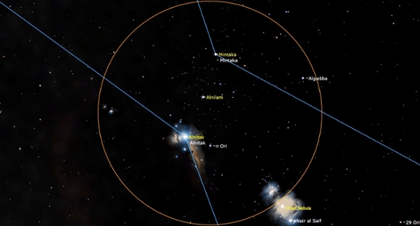 Thursday, Jan. 8: Orion's belt up close