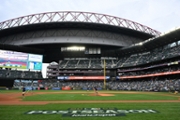 SEATTLE, WA - OCTOBER 16: A general view of the field prior to Game Four of the American League Championship Series presented by loanDepot between the Toronto Blue Jays and the Seattle Mariners at T-Mobile Park on Thursday, October 16, 2025 in Seattle, Washington. (Photo by Rod Mar/MLB Photos via Getty Images)