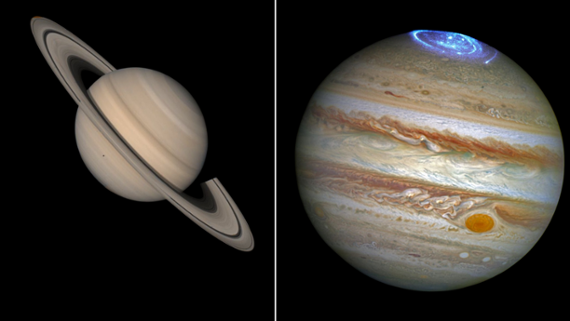 Polar weather on Jupiter and Saturn may reveal interiors
