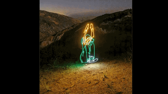 Australia's Olympic breakdancer immortalized in animated light painting