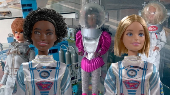 1st Barbie dolls to fly into space make their museum debut