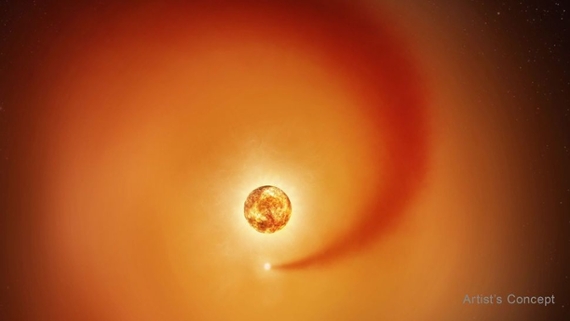 Hubble sees 'wake' from Betelgeuse's secret companion