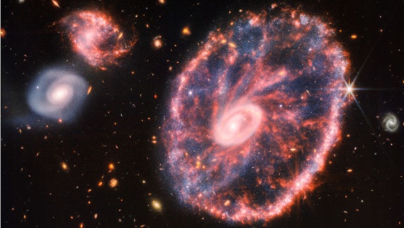 James Webb Space Telescope sees stars form in strange wheel-shaped galaxy