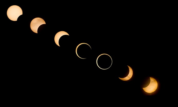 The 5 stages of the Oct. 14 solar eclipse explained