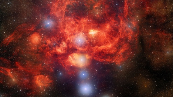 'Lobster Nebula' glows red in stunning new image from dark energy hunter