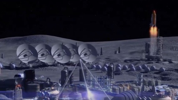 China video unveils moon base plans - with a space shuttle