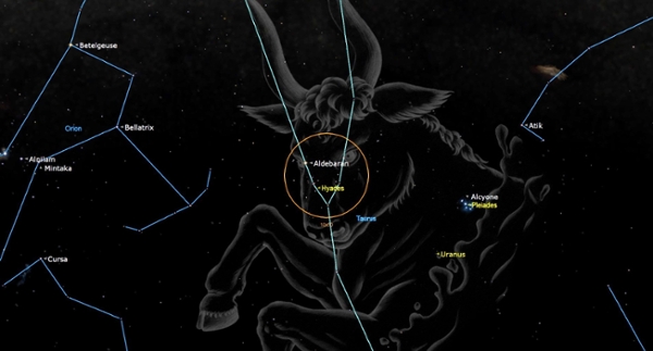 Saturday, March 14: The Hyades star cluster&nbsp;