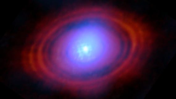 Star's planet-forming disk has 3x more water than Earth
